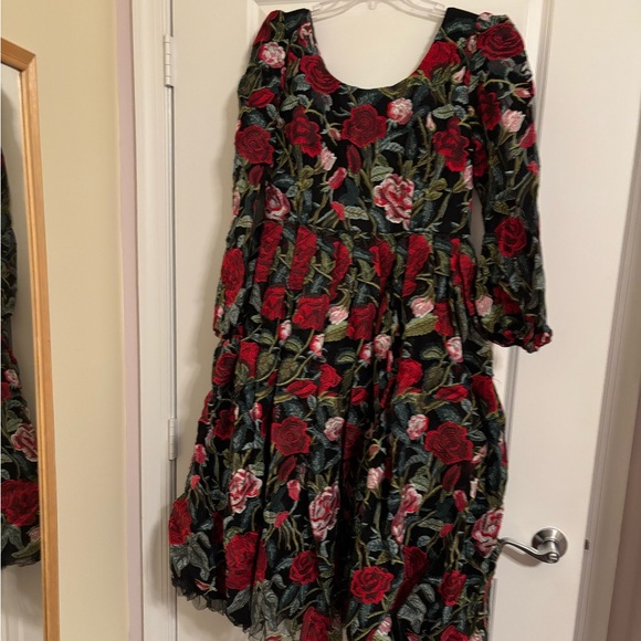 JessaKae Belle Noir Briar Rose Dress Midi Mesh Tulle Twirl Evening Formal - Picture 5 of 9